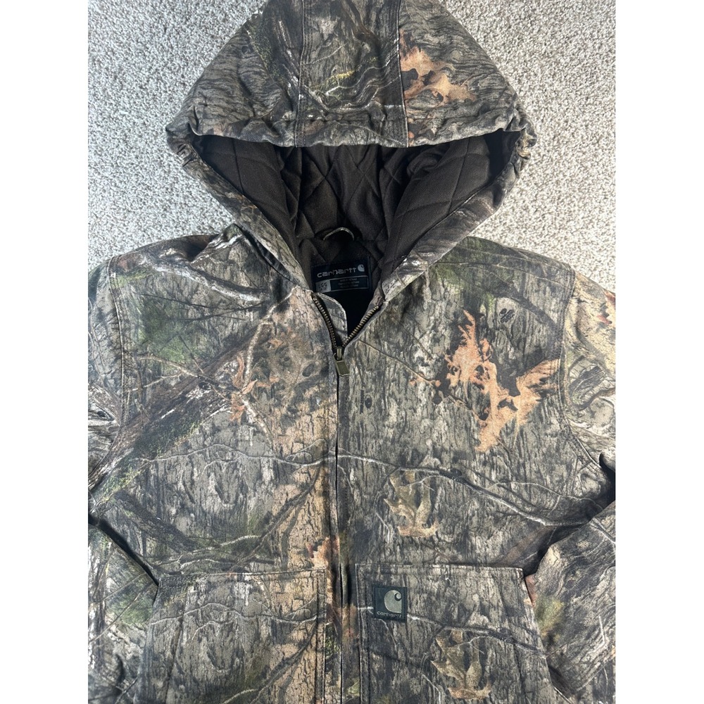 Carhartt Boys Camo Quilted Lined Active Jacket OJ8579-B Size Large 14-16